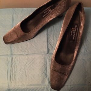 Stuart Weizmann  Metallic Silver Lame Heels